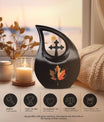 10-inch Mapple Leaf, Cross Drop Custom Mom Urn 