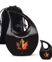 10-inch Mapple Leaf, Cross Drop Custom Mom Urn 