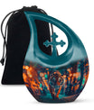 Tiger Theme Large Urn 10 Inch