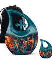 Tiger Theme Large Urn With 1 Keepsake Urn