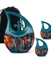 Tiger Theme Large Urn With 2 Keepsake Urn