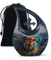 Tiger Theme Large Urn 10 Inch