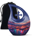 10-inch Beach Theme Cross Drop Design Memorial Urn 