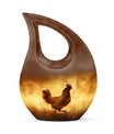 10-inch Chicken Urn with Cross Drop