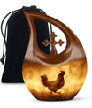 10-inch Chicken Urn with Cross Drop