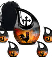 10-inch Chicken Urn with Cross Drop design, Large