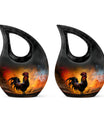 10-inch Chicken Urn with Cross Drop design, Large
