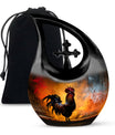 10-inch Chicken Urn with Cross Drop design, Large