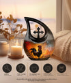 10-inch Chicken Urn with Cross Drop design, Large