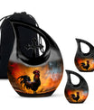 10-inch Chicken Urn with Cross Drop design, Large