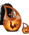 Chicken Commemoration: Memorable Memento 10-Inch Chicken Urn, Renowned in Burial Urns