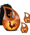 Chicken Commemoration: Memorable Memento 10-Inch Chicken Urn, Renowned in Burial Urns