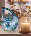 Dove Urn with Cross Drop design