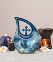 Dove Urn with Cross Drop design