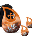 Dove Theme Large Urn With 2 Keepsake Urn