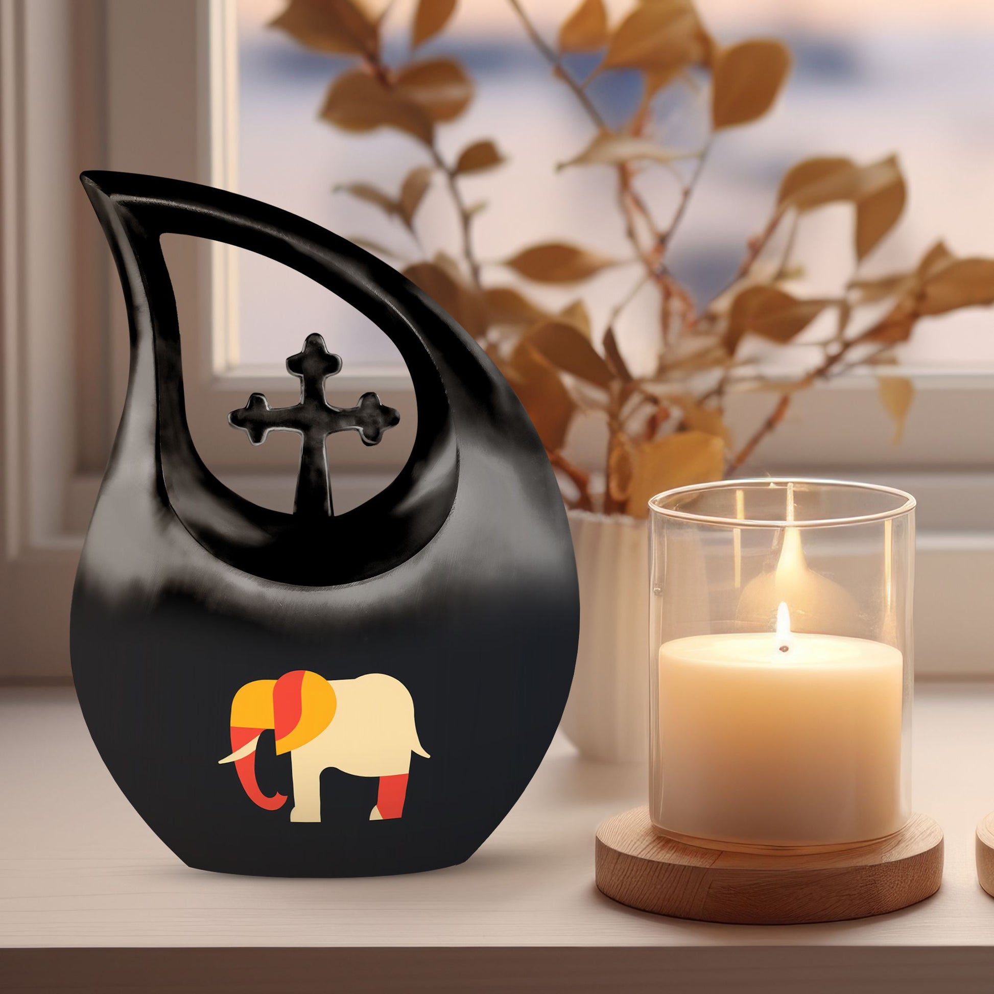 10 Inch Elephant Urn