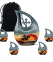 Cross Drop Cowboy Urn: Cool Cremation Urn For Adult Human Ashes