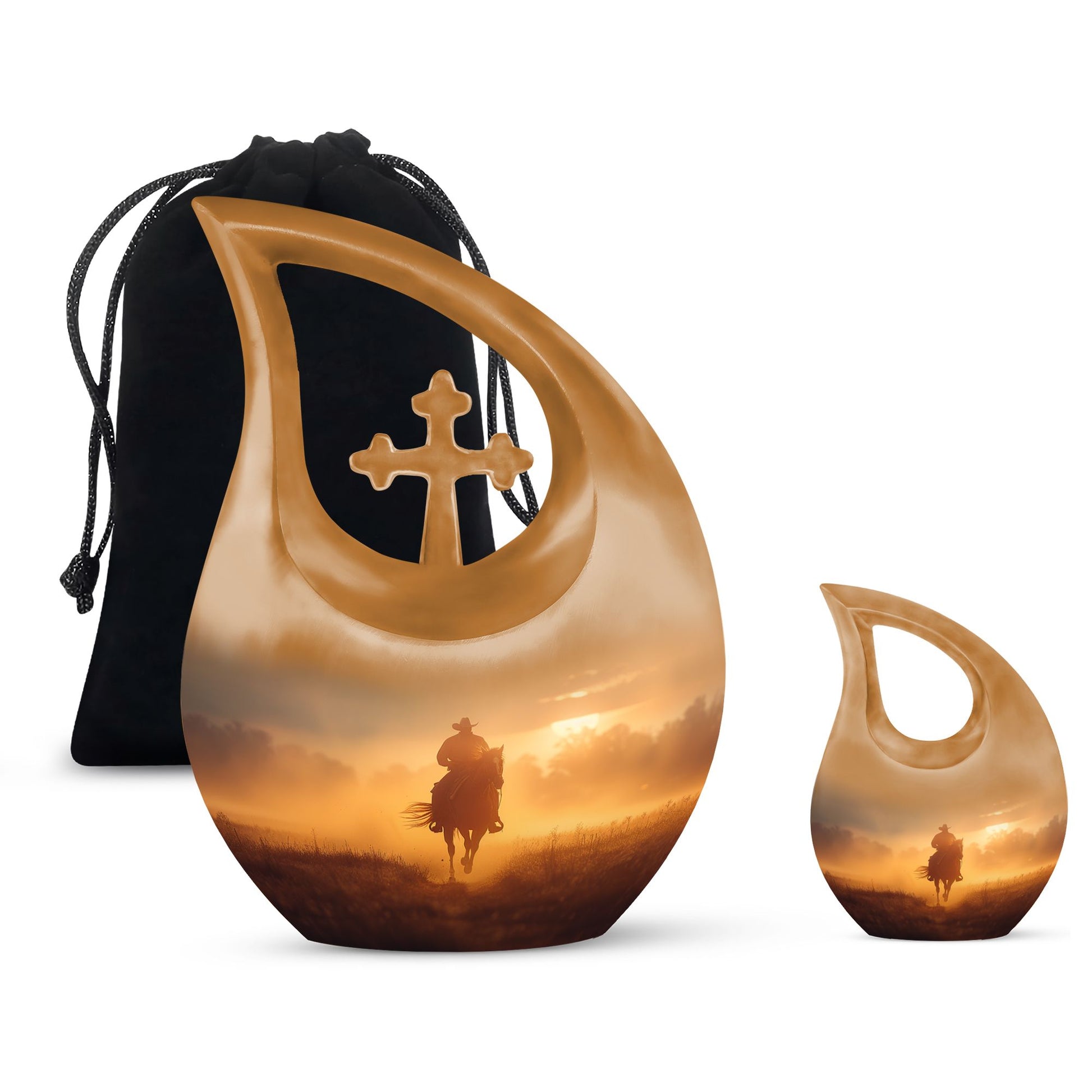 Cowboy Urn: Unusual Cremation Urn For Adult Human Ashes