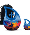 Cowboy Theme Large Urn With 1 Keepsake Urn