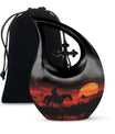 Cowboy Theme Large Urn 10 Inch