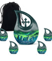 Penguin Theme Large Urn With 4 Keepsake Urn