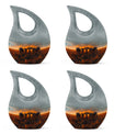 Elephant Family Theme 3 Inch Keepsake Pack of 4