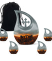 Elephant Family Theme Large Urn With 4 Keepsake Urn