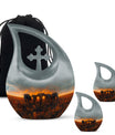 Elephant Family Theme Large Urn With 2 Keepsake Urn