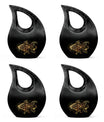 10-inch gold fish cross drop memorial urn