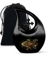 10-inch gold fish cross drop memorial urn