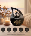 10-inch gold fish cross drop memorial urn