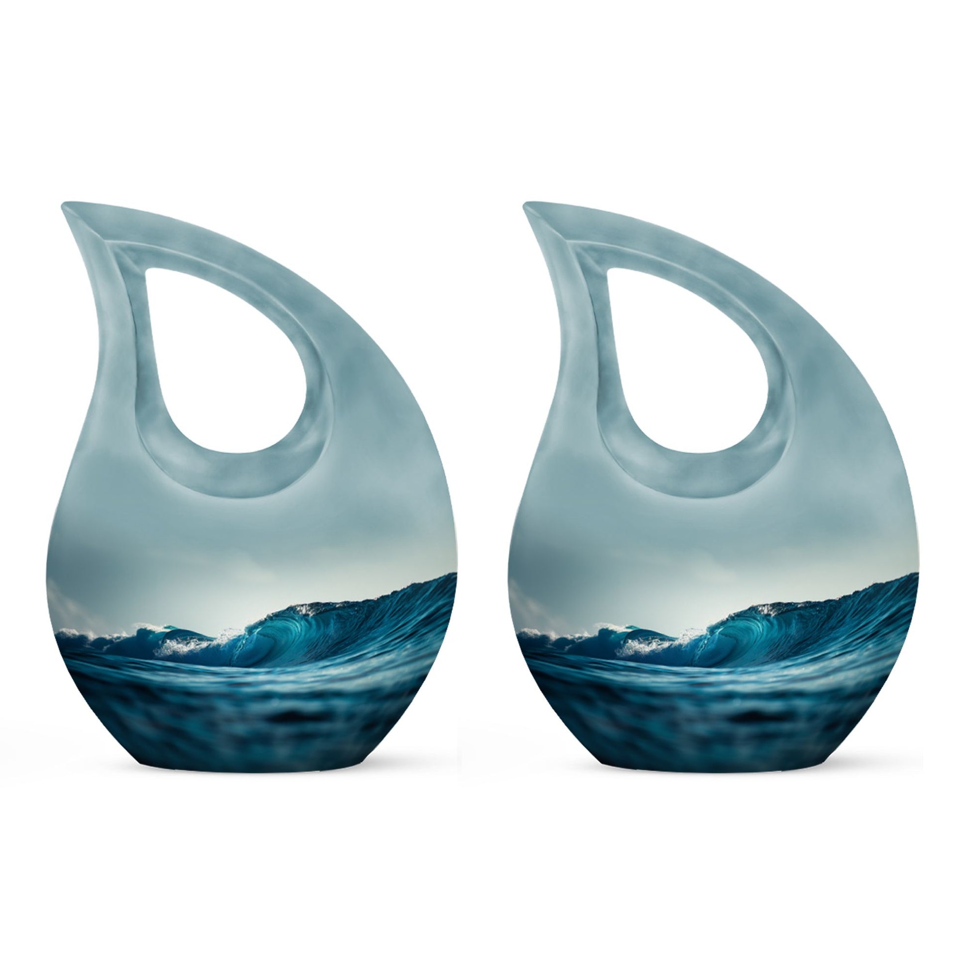 Cross Drop Ocean Waves Urn