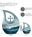 Cross Drop Ocean Waves Urn