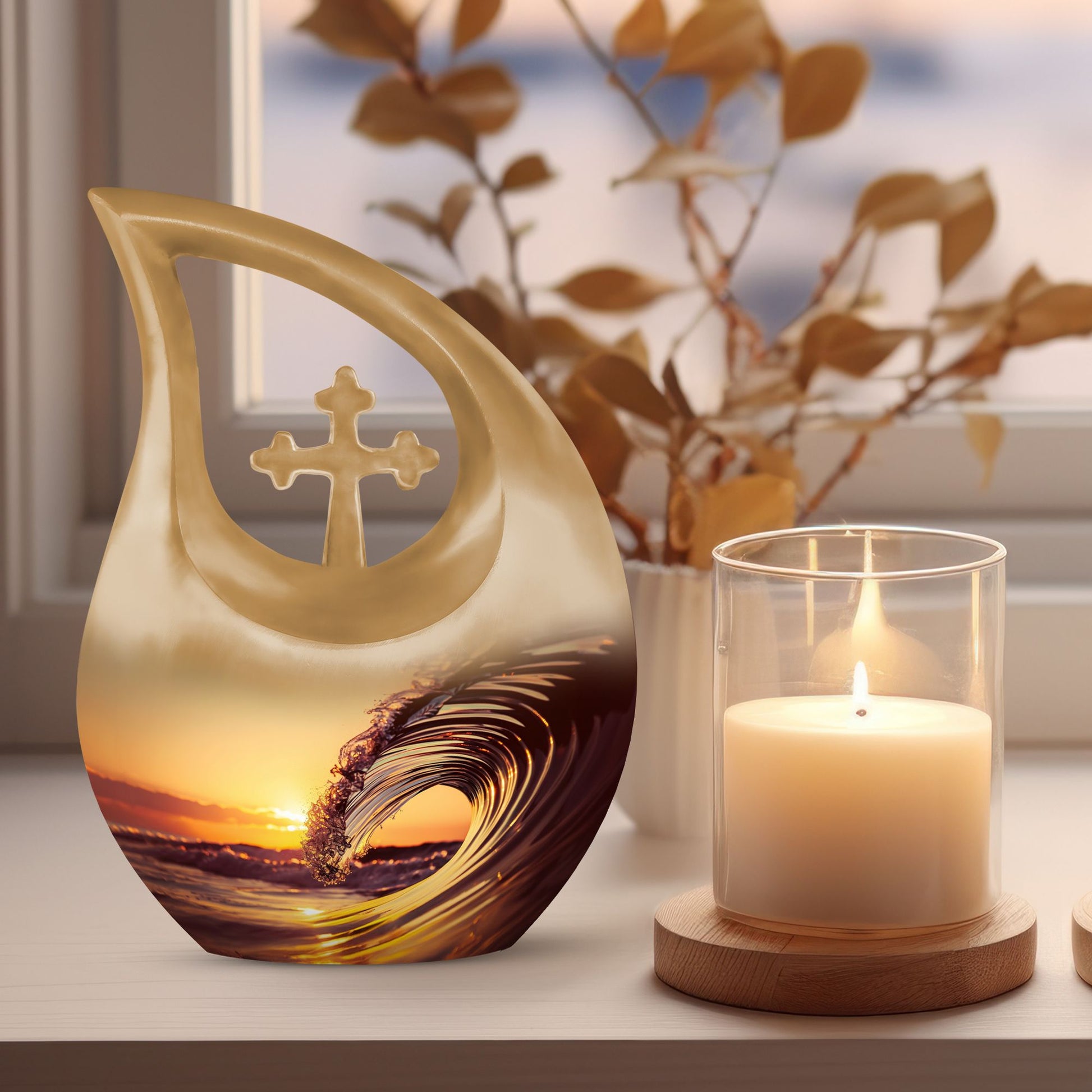 10-inch Ocean Waves Urn