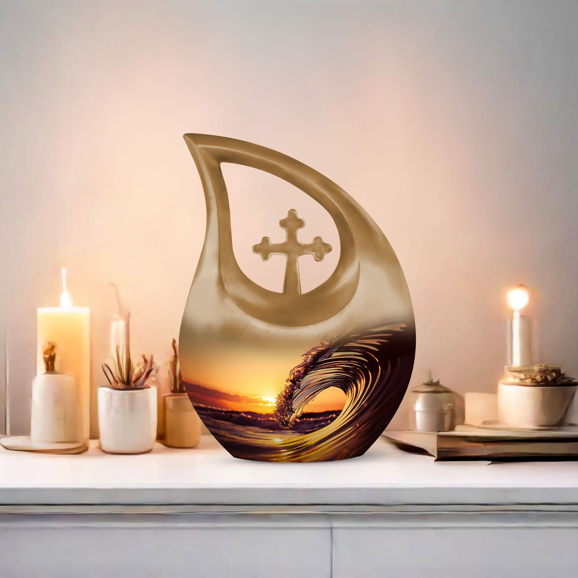 10-inch Ocean Waves Urn