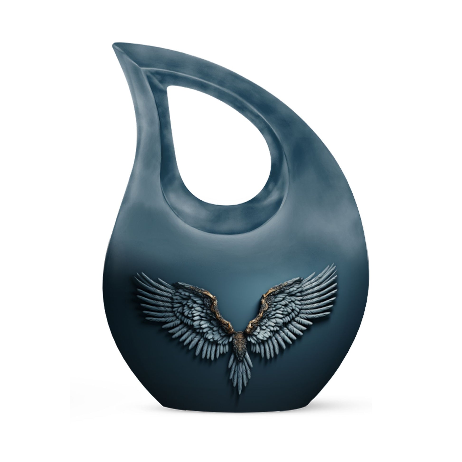 10-inch Wings Blue Urn