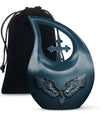 10-inch Wings Blue Urn