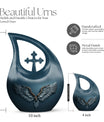 10-inch Wings Blue Urn