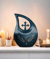 10-inch Wings Blue Urn