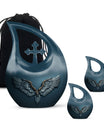 10-inch Wings Blue Urn