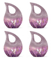 White Dove On Purple Theme 3 Inch Keepsake Pack of 4