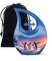 Penguin themed extra-large Urn