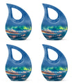 Aurora Borealis Theme 3 Inch Keepsake Pack of 4