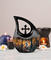 10-inch Fox themed Cross Drop design custom urn for ashes