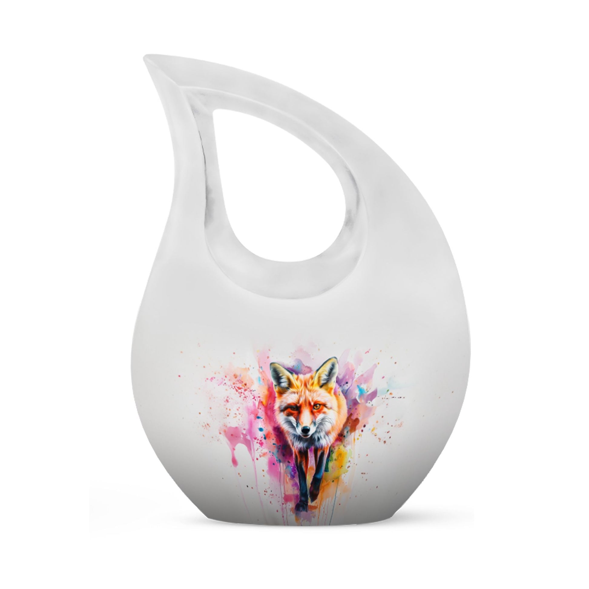 10-inch Leightweight Fox Urn with Cross Drop design