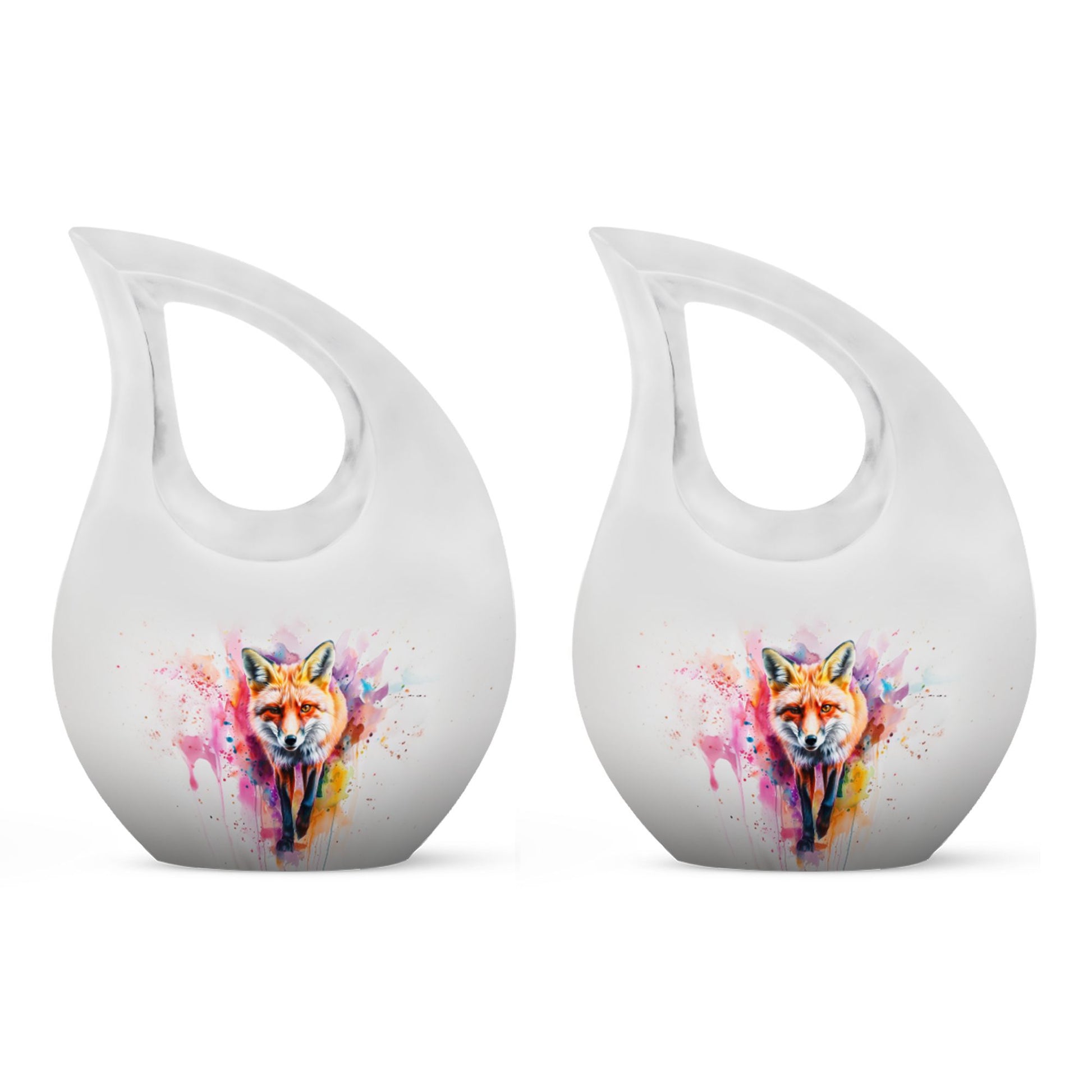 10-inch Leightweight Fox Urn with Cross Drop design