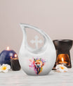 10-inch Leightweight Fox Urn with Cross Drop design