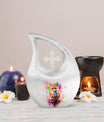 Affordable Fox Urn with Cross Drop design, 