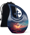 Cross Theme Large Urn 10 Inch