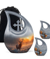Deer Theme Large Urn With 2 Keepsake Urn
